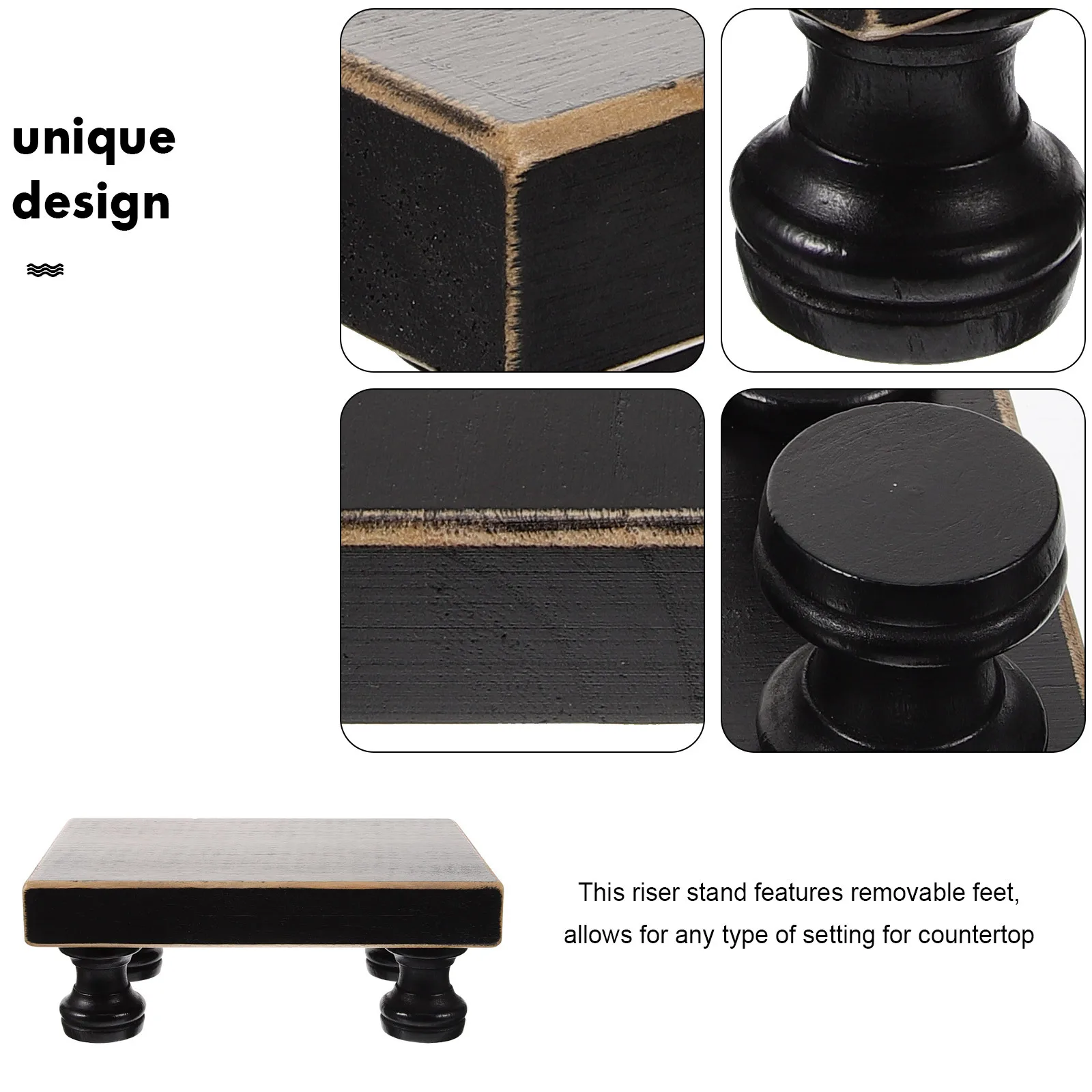 

Wooden Soap Tray Riser with Detachable Feet Natural Wood Soap Storage Rack for Bathroom Kitchen Decorative Plant Stand Holder