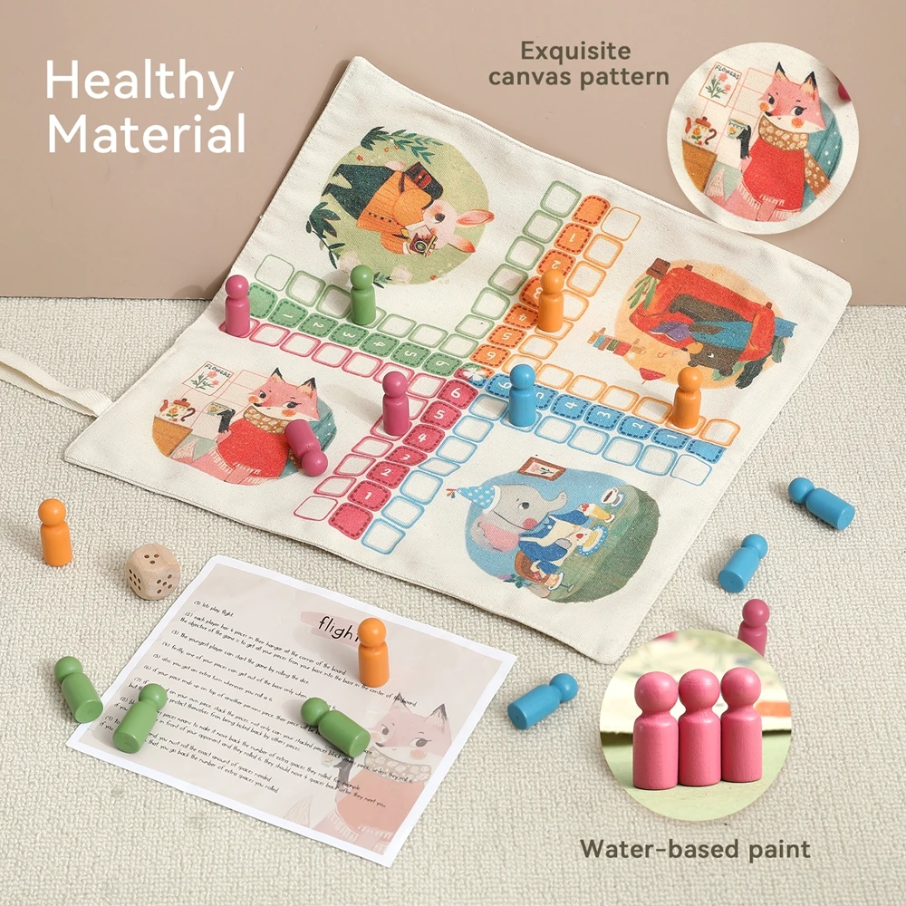 

Baby Car Traffic Road Map Canvas Desktop Mat Game Wooden Baby Montessori Toys Parent-child Puzzle Educational Montessori Toys