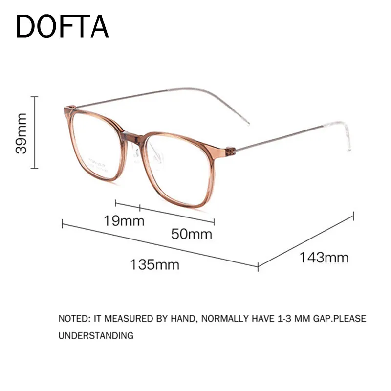 DOFTA Pure Titanium Prescription Glasses Frame Classic Square Myopia Eyeglasses For Men Women Optical Eyewear 5830