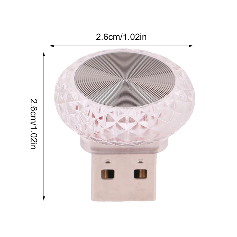 Carro Portátil USB Luz Ambiente, Mini LED, Lâmpadas Decorativas Atmosfera, Auto Interior, Meio Ambiente, Computador de Luz, Plug Play