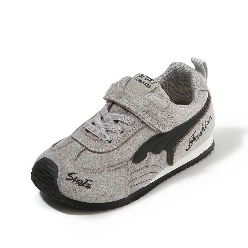 ربيع الخريف الأطفال جلد البقر المخملية رقيقة لينة سوليد أحذية أطفال بنين الترفيه نمط أحذية رياضية الفتيات خمر أحذية خفيفة الوزن #6