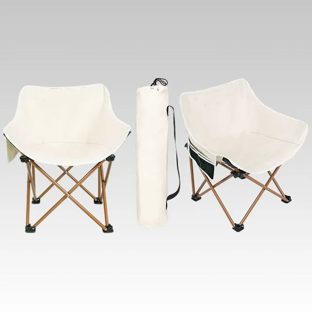 Nowy Design Wysokiej Jakości Składane Krzesło Kempingowe Typu Moon Chair Wytrzymałe Krzesło Plażowe Na Zewnątrz