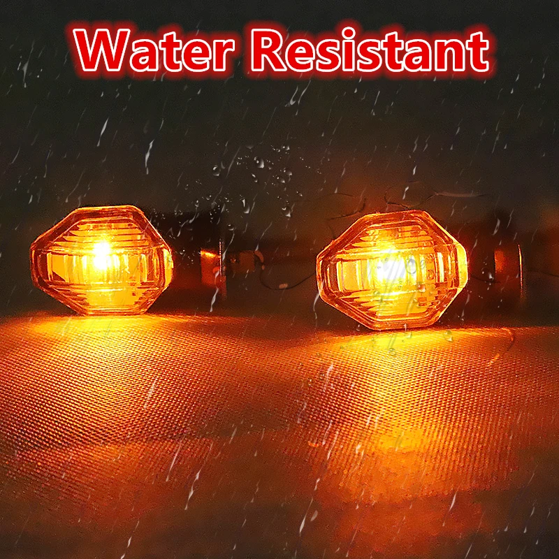 Motorcycle LED Turn Signal Light Mini Amber Turning Lights Flasher Moto Lamp 12V 8mm For Honda For Yamaha Moto Indicator Lamps