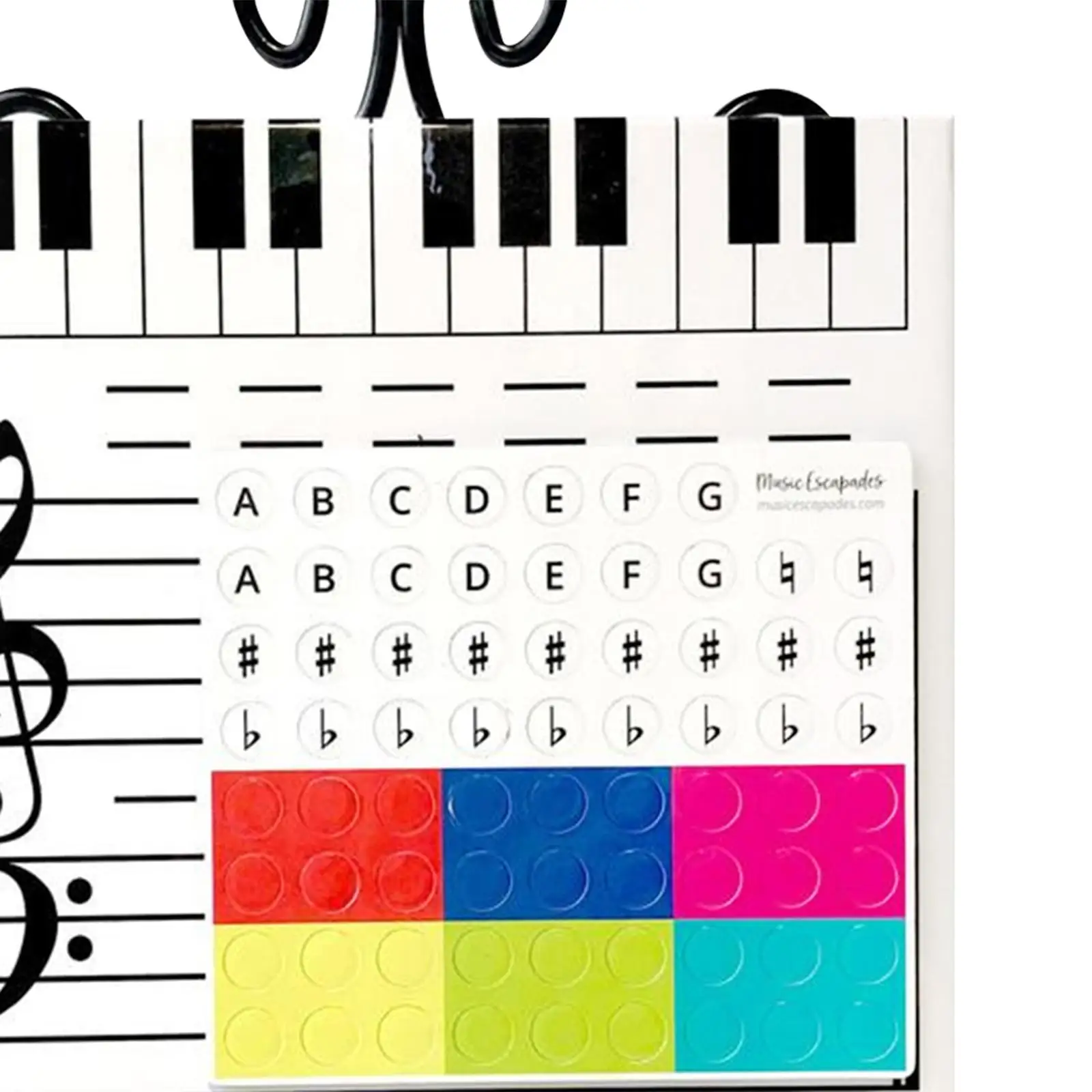 Magnetic Dry Erase Board Music Teaching Boards Multipurpose Note Reading Borad for Outdoor Gift Party Favors Birthday Preschool