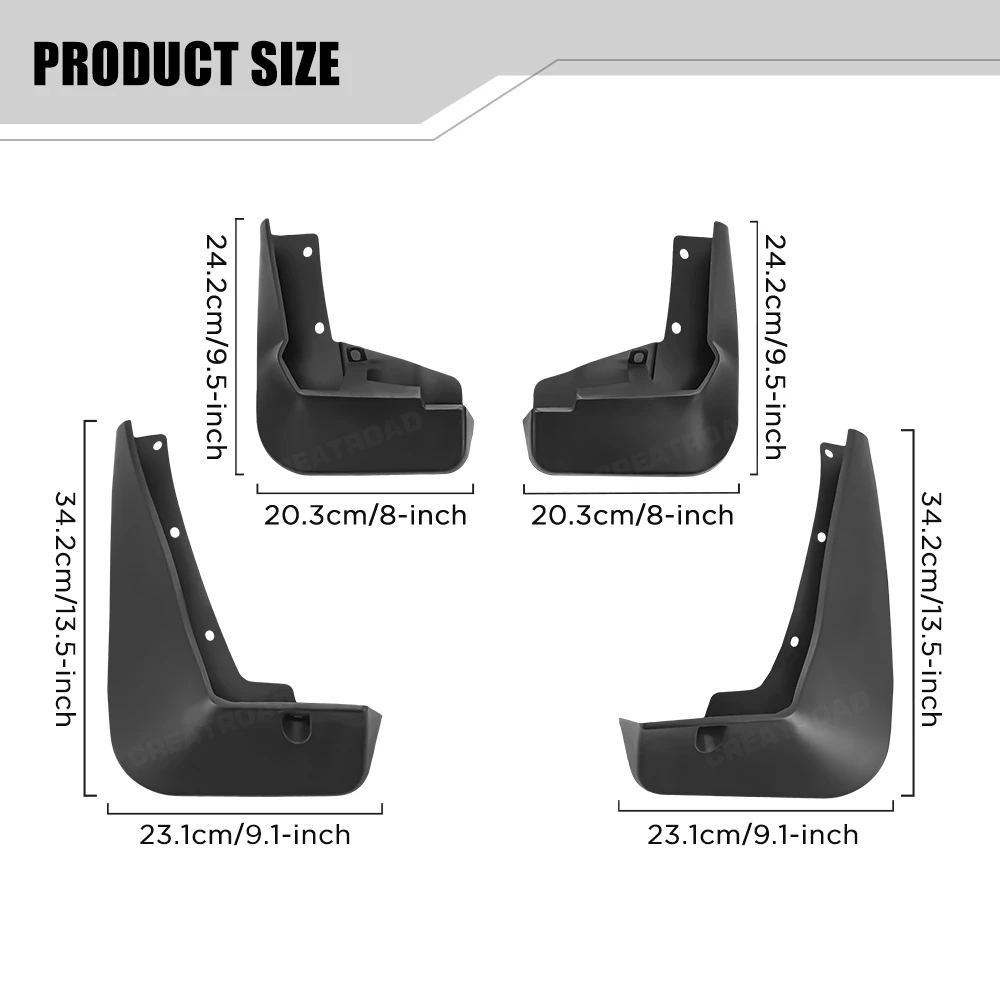 Custom Fit 4PCS Mud Flaps for Nissan Murano Z52 2015 2016 2017 2018 No Drilling Splash Guards Mudguards Car Fender Accessories