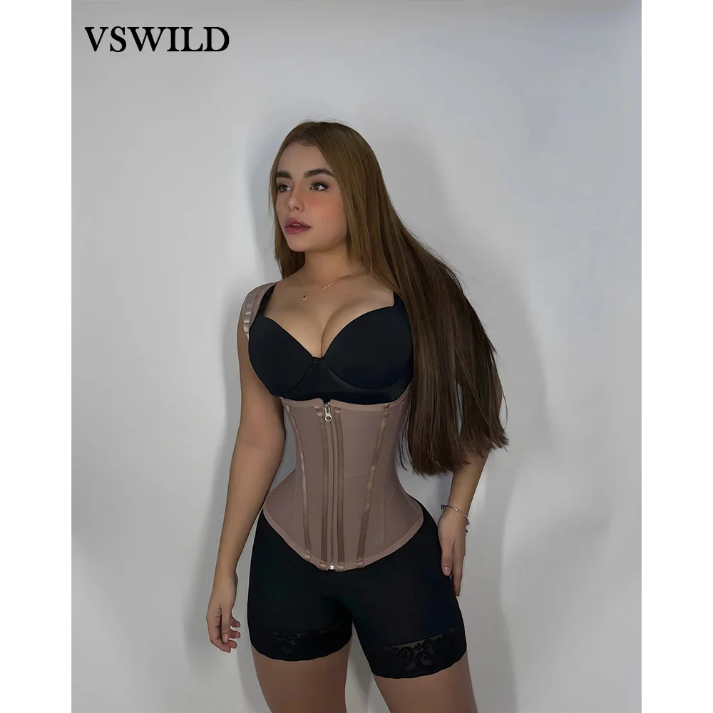 Fajas Colombianas Waist Trainer Corset Double Compression Women abdomen Control Shaper Slimming Flat Belly Belt