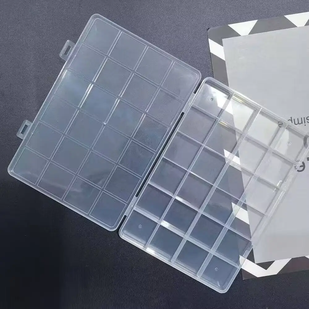 Colorful Bean Splicing Material Package Pegboard Sheets DIY Iron-on Bead Craft Kit Storage Box 24/48/72/96 Colors