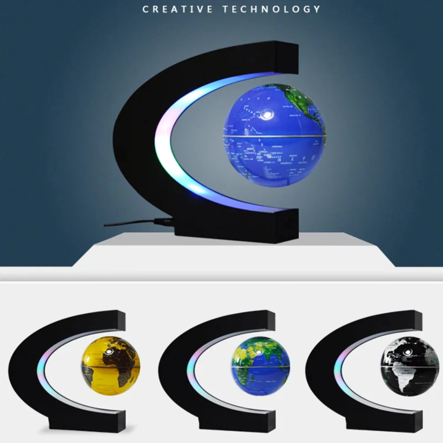 Floating  Levitation Globe LED World Map Electronic Antigravity Lamp Novelty Ball Light Home Decoration Birthday Gifts