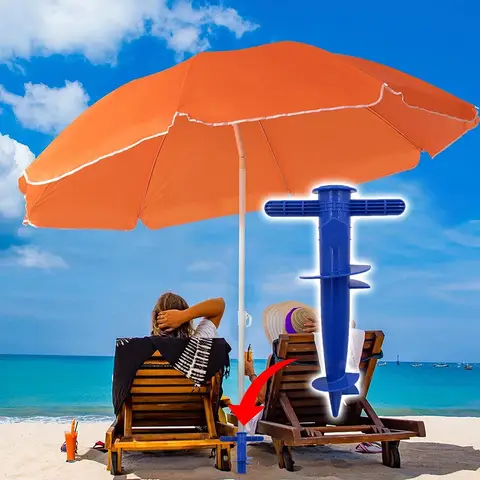 1-Pack Plastic Beach Umbrella Plug Base Floor Fork Insert Accessory