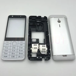 Full Housing  Battery Cover Rear Case for Nokia 230 230ds RM-1172 RM-1126 Housing Middle Frame English Keyboard Button