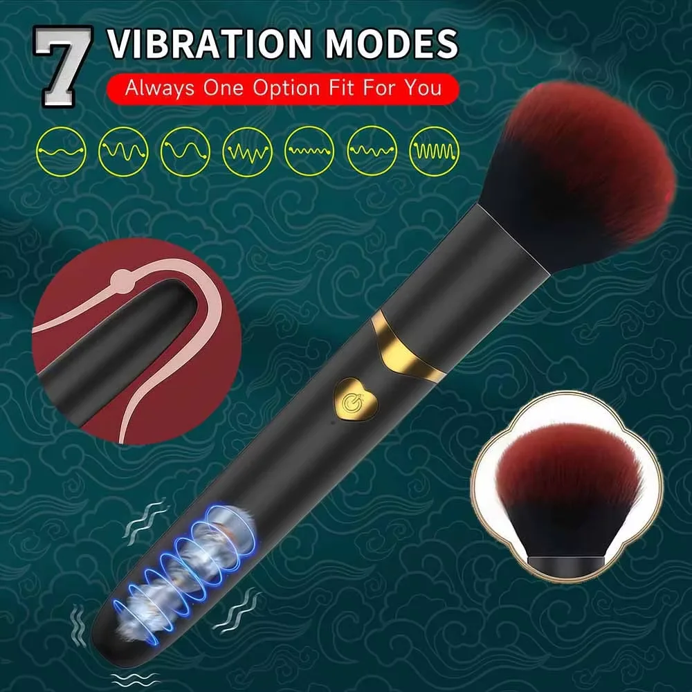Makeup Brush Vibrator for Women G Spot Vagina Massager Dildo Powerful Clitoris Nipple Stimulator Masturbator Sex Toys for Adult - Image 2
