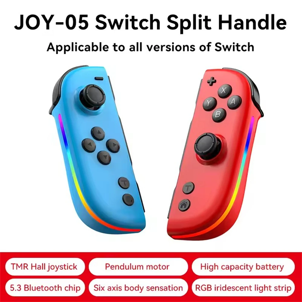 

Новый контроллер MEUYAG Joy Pad с RGB LED-подсветкой для Nintendo Switch/Lite/Oled JoyCon, джойстик Hall с 6-осевым гироскопом и функцией Turbo