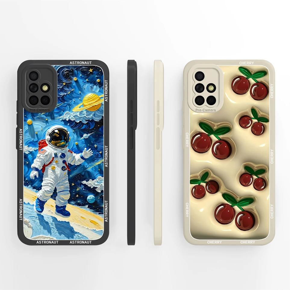 حافظة لهاتف سامسونج جالاكسي A71 من السيليكون الناعم المتين لهاتف سامسونج A73 A72 حافظة جالاكسي A72 كوكي كابا