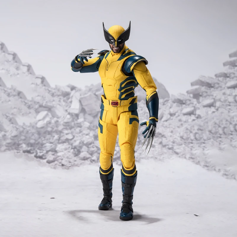 バンダイオリジナル本物のフィギュアデッドプール & ウルヴァリンモデルキット SHF ウルヴァリンコレクションモデルアクションフィギュア男の子のおもちゃギフト