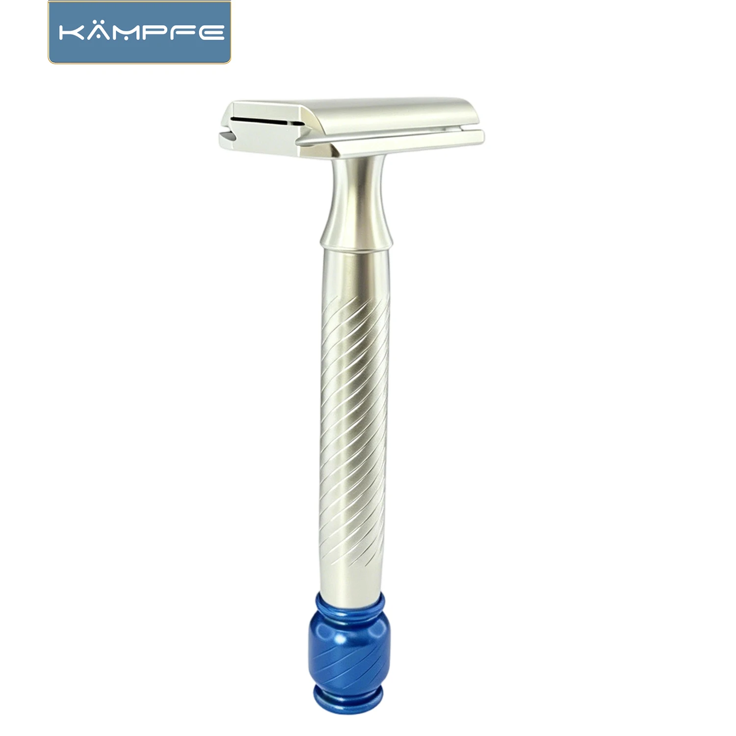 KAMPFE Traditional CNC Aluminum Metal Safety 30° Fixed Angle Razor Double Edge Manual Shaver for Close Shave Razor