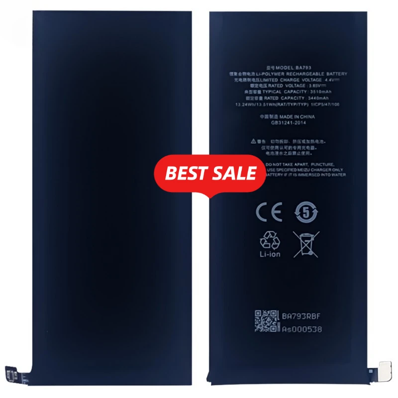 BA793 for Meizu Pro 7 Plus Phone Battery 0 Cycle High Quality High Capacity Battery Replacement Bateria Grade A Cell with Tools