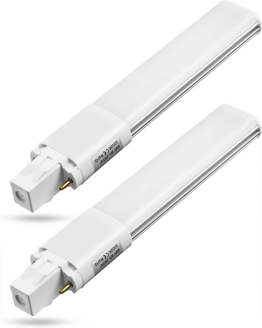 1pc 360D GX23 6W Tube SMD2835 CFL13W 2Pin LED Replacement L165mm/6.5inch Horizontal Retrofit Read Machine PL Lamp Light Bulb