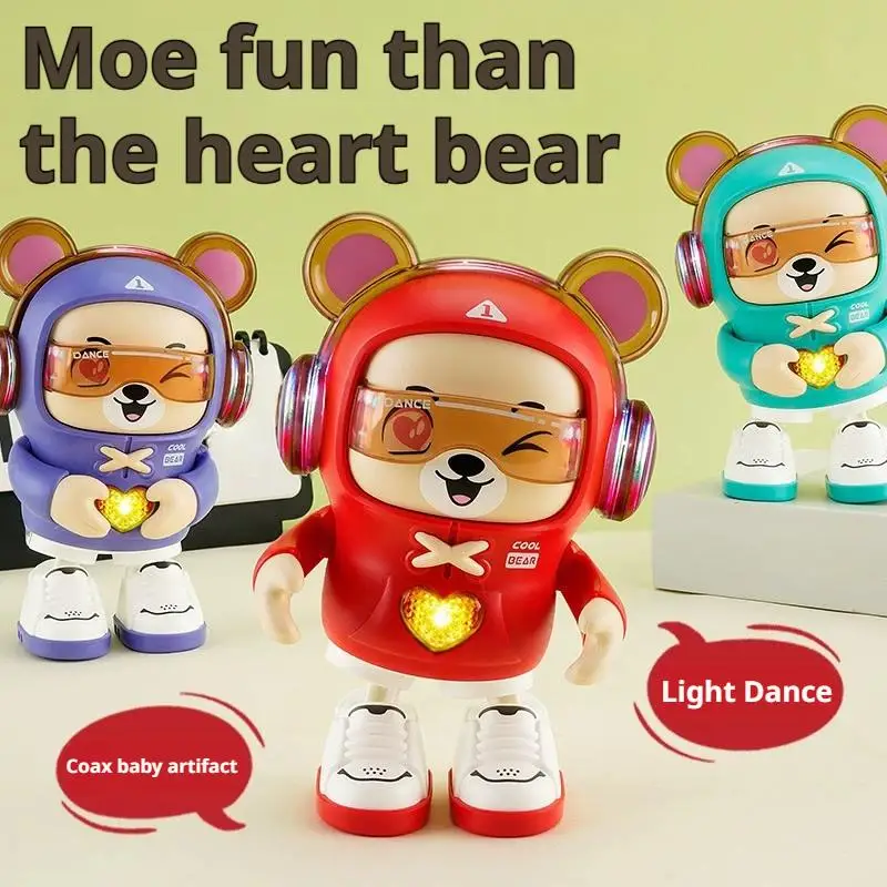 لعبة روبوت التنين الراقص مع أضواء LED وضعين للسرعة لعبة المشي والرقص للأطفال الأولاد والبنات من عمر 3 سنوات فما فوق