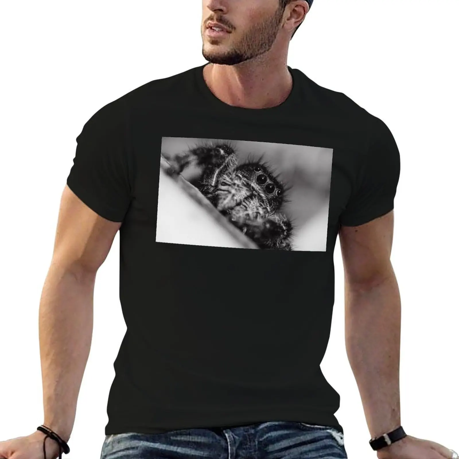 Jumping Spider (Phidippus johnsonii) T-Shirt printed t shirts for man t shirts for man pack white T-Shirt