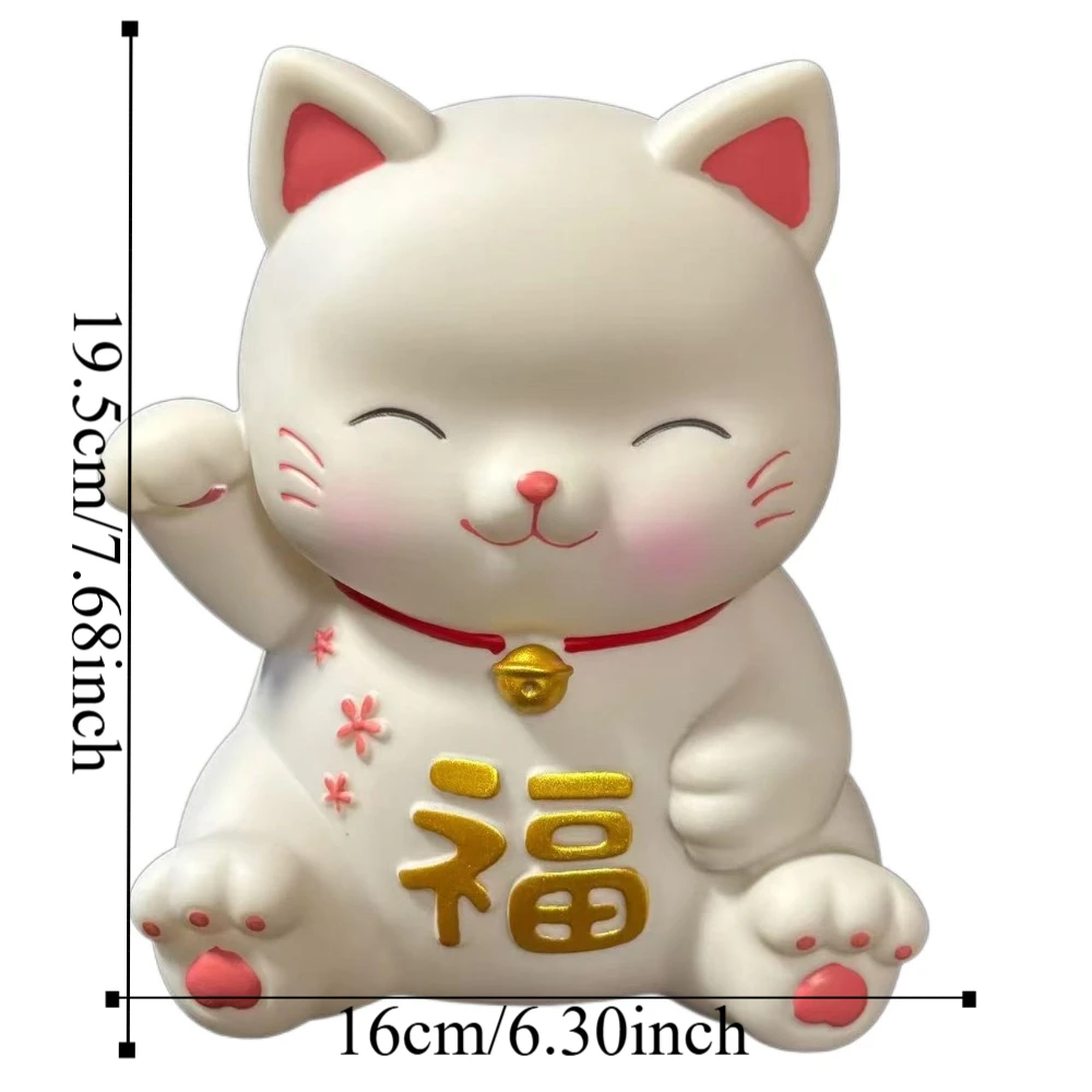 Réservoir d'épargne chat porte-bonheur, tirelire décorative, ornements de chat ouvrable, bon symbolisme, dessin animé, tirelire, décor cadeau