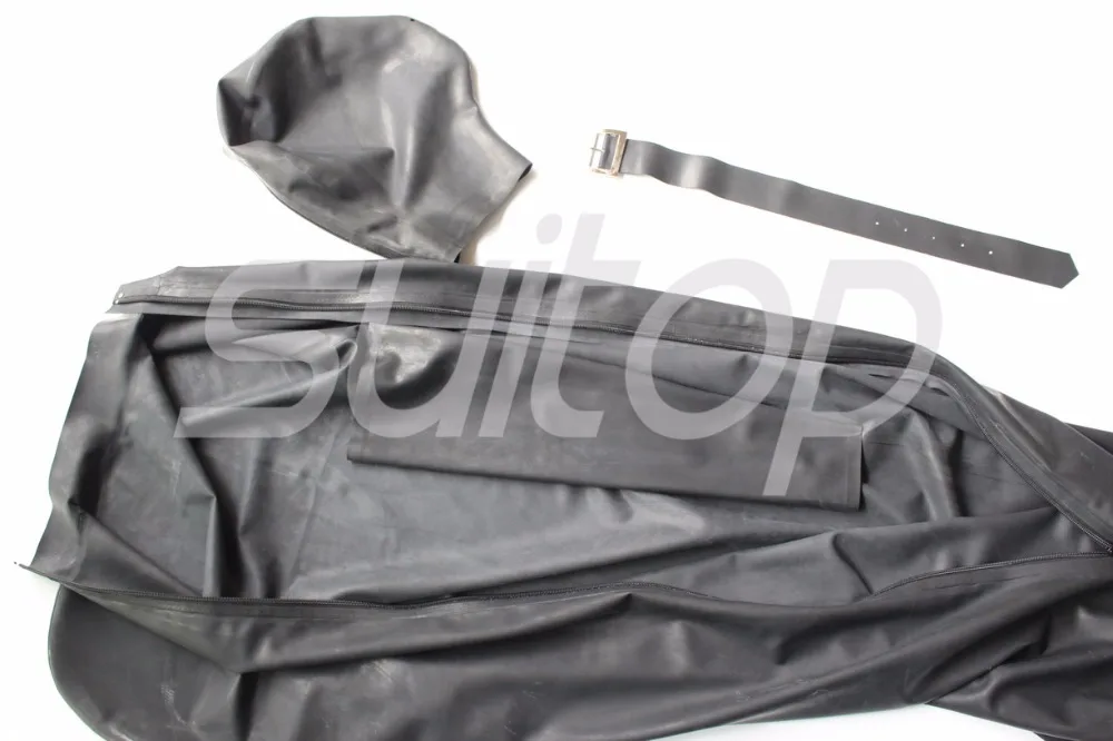 Saco de dormir de látex masculino saco de dormir com bolso no braço dentro