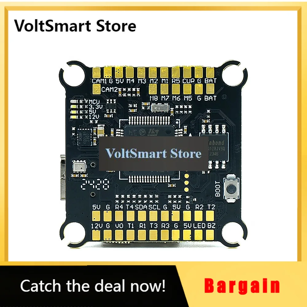 VoltSAxisFlying Argus ECO F722 Flight Controller BEC,OSD, Barometer, Black Box 16M With 80A BLHeli_S 4-in-1 ESC 6-8S For RC FPV