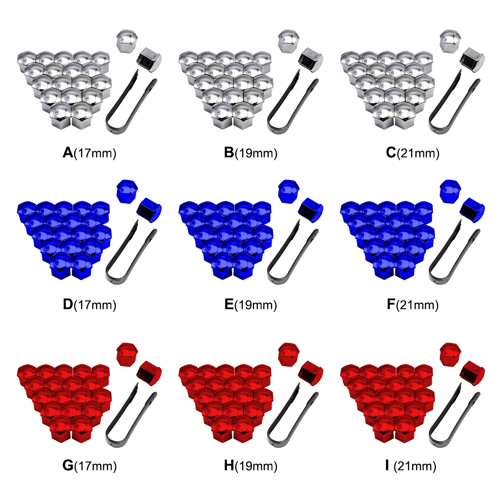 Set da 20 pezzi tappo dado ruota per auto coperchio vite mozzo di ricambio cerchi per automobili