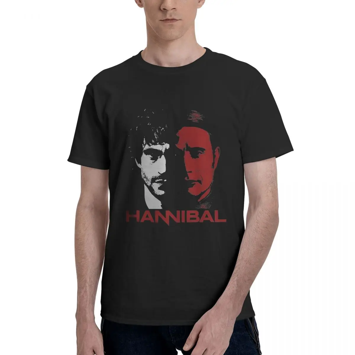 

Funny Hannibal Mads Mikkelsen 100% Cotton Casual Breathable Confortable Manga Funny Men's T-Shirt Funny Gift