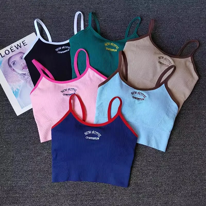 

Женский спортивный бюстгальтер с тонкими бретелями и цветовыми блоками – цельный дышащий топ для йоги, удобный для ношения поверх одежды, для тренировок