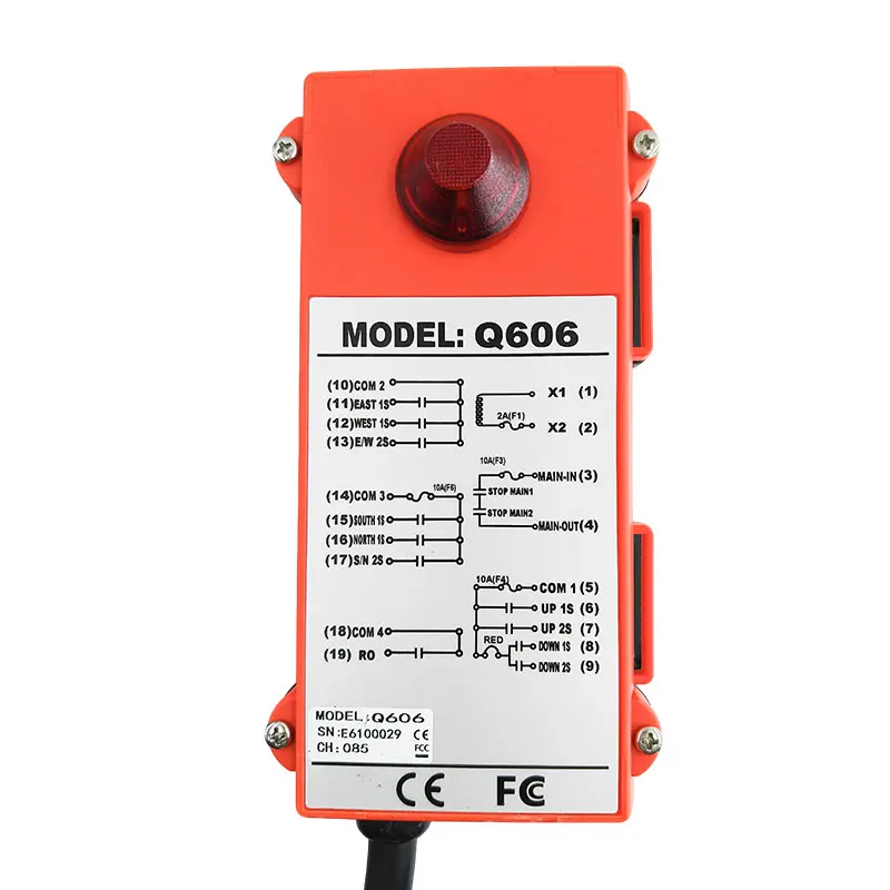 New Q606 Double speed 6 buttons Industrial Wireless Radio Crane Remote Control switches Hoist overhead bridge Crane Lift Control