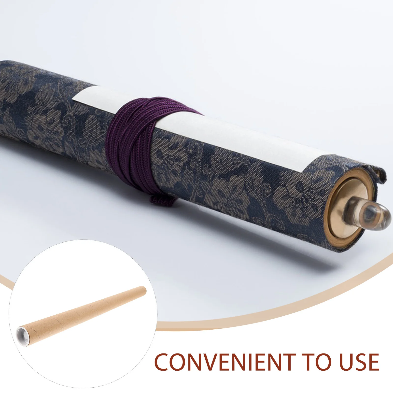 Round Paper Poster Tube Practical Storage Tube Portable Holder for Artwork Painting Documents Mailing Wrapping Supply