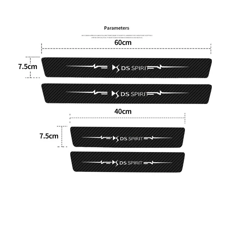 Car Door Threshold Tape Carbon Fiber Sill Protective Sticker for Citroen DS SPIRIT DS DS6 DS3 DS4 DS4S DS5 DS7 Berlingo C1 C2 C3