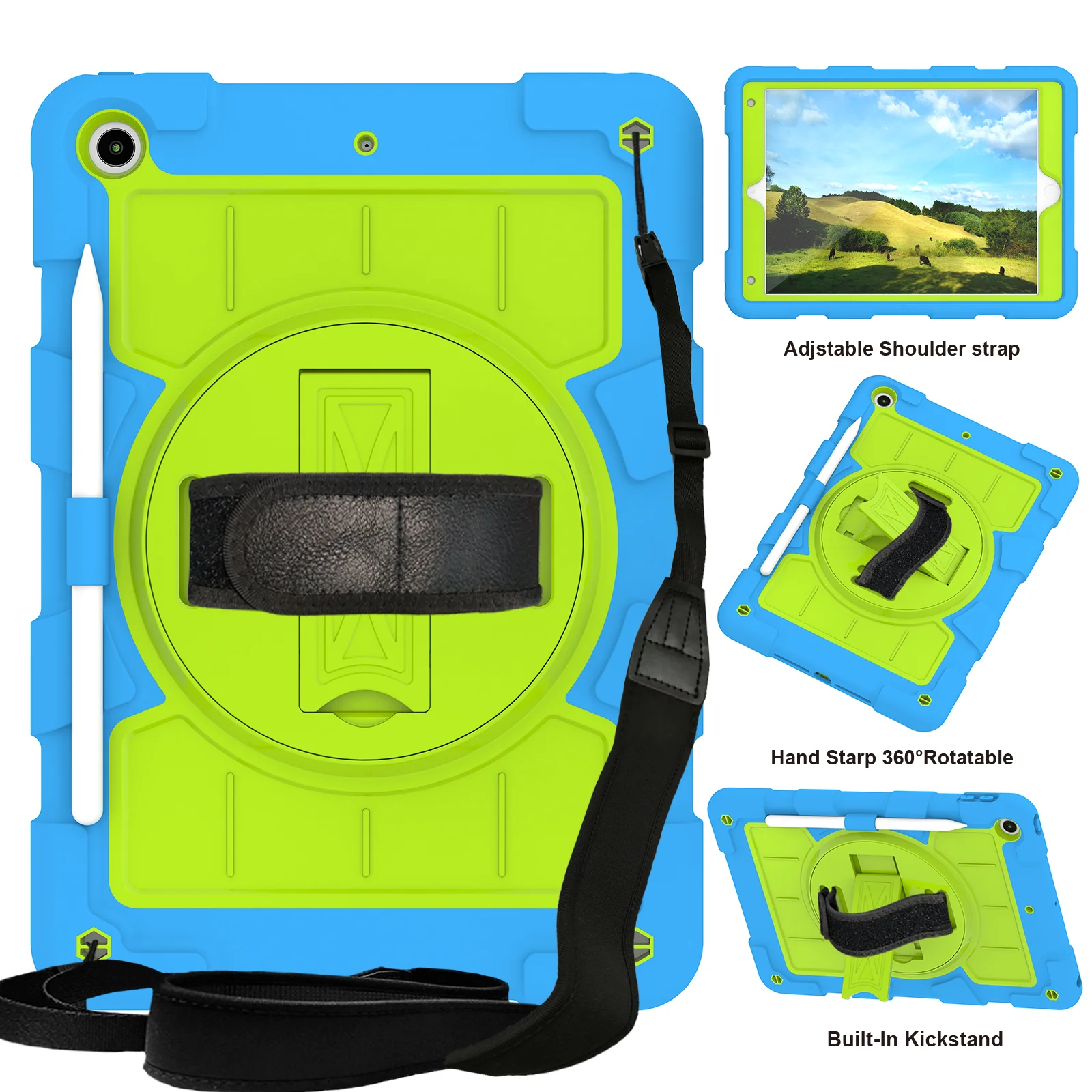 

Tablet Case for iPad7/8/9/10 Pro11 Air4/5 10.9 mini6 A2567 A2568 Kids soft silicone shockproof tablettes cover
