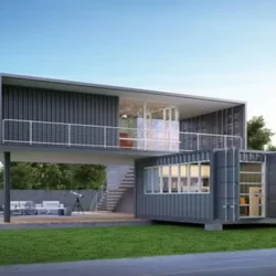 Luxury 20ft Prefabricated Houses with Kitchen Bathroom Black Shipping Container House with One Bedroom Hotel Use