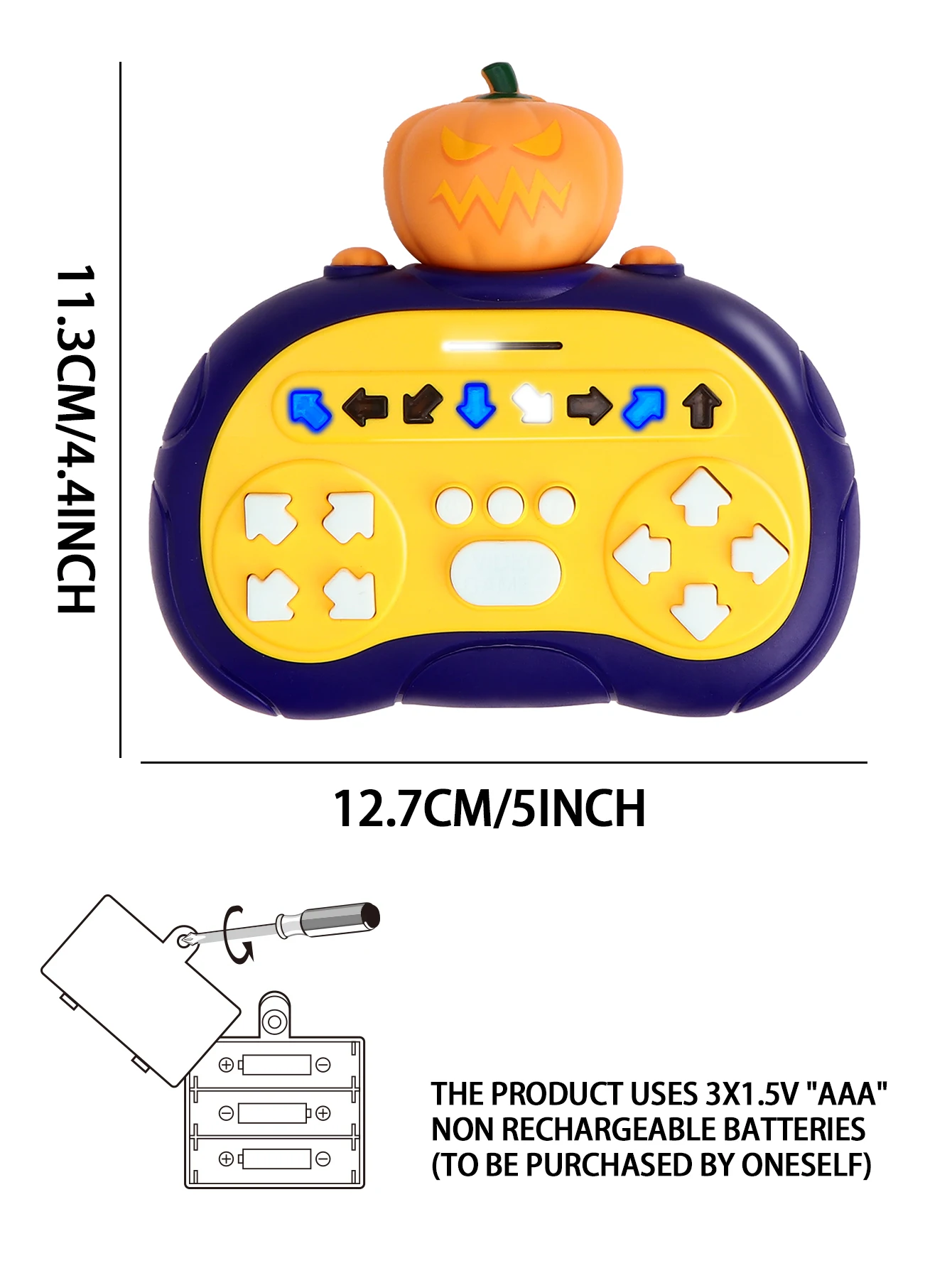 Juguetes educativos de máquina de baile maestro de ritmo de mano estilo Halloween, consola de juegos portátil para niños, regalo de Halloween