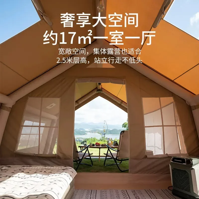 Inflatable tent cotton house tents rain protection sun protection army green Tent