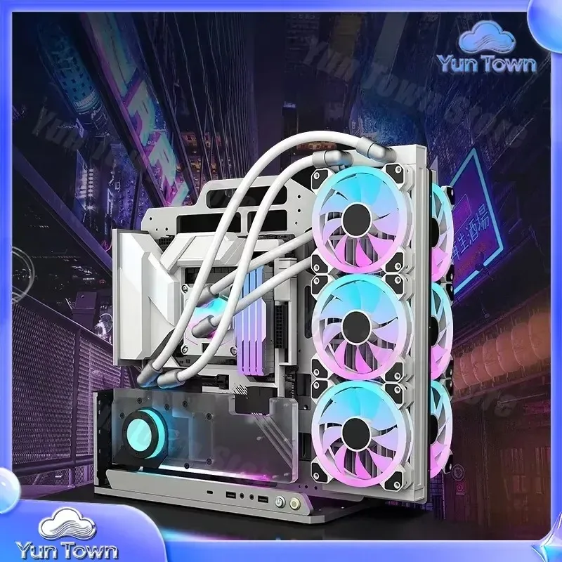 for Suyan Computer ATX MATX Desktop PC Case Aluminum Alloy Open Frame Air Cooled Water Cooled Rack Chassis for Gaming