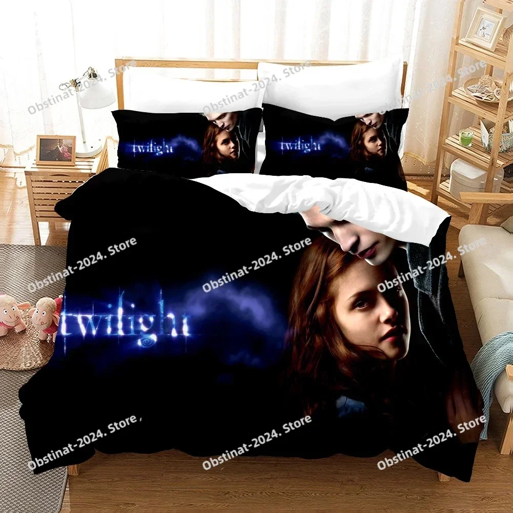New Movie Twilight Bedding Set Love Duvet Cover Pillowcase Film Single Full Queen King Size Soft Bed Set Linen for Women Teens