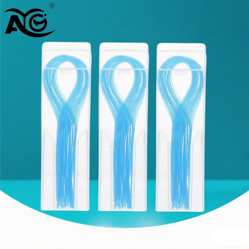 AG 50Pcs Dental Floss Threader Nylon Dental Traction Line For Crown Brace Bridge Implant Hoop Threading Braces Steel Traction