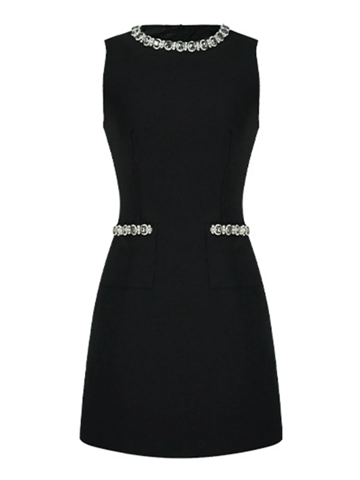 betsey johnson black dress with pearl collar Women's Luster Noir Top in Black | Size Medium main image 0
