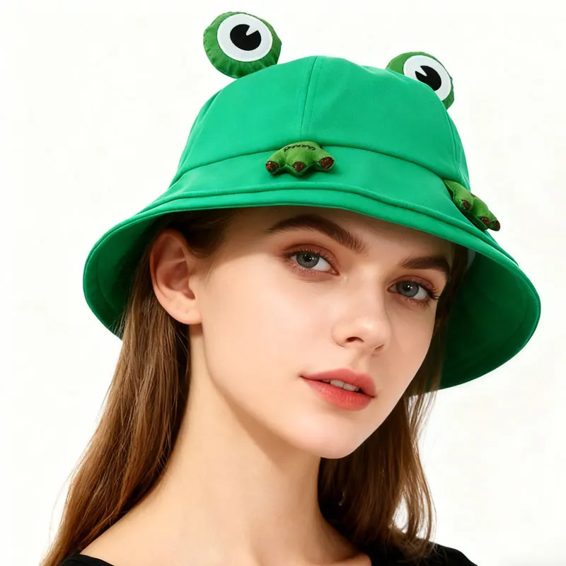 Cute Frog-Shaped Bucket Hat for Sun Protection Outdoors