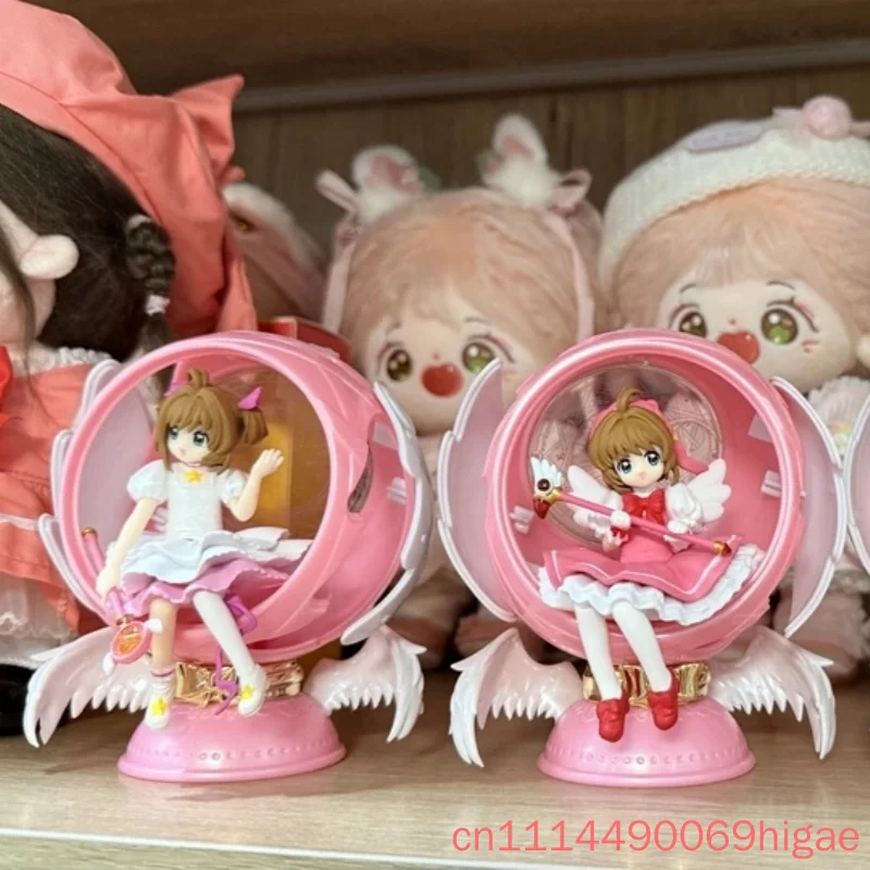 Figura de escritorio de Kinomoto Sakura, personaje de la serie Cardcaptor Sakura, de la colección original de Bandai. Adorable figura de anime, objeto decorativo coleccionable, juguete y modelo para regalar.