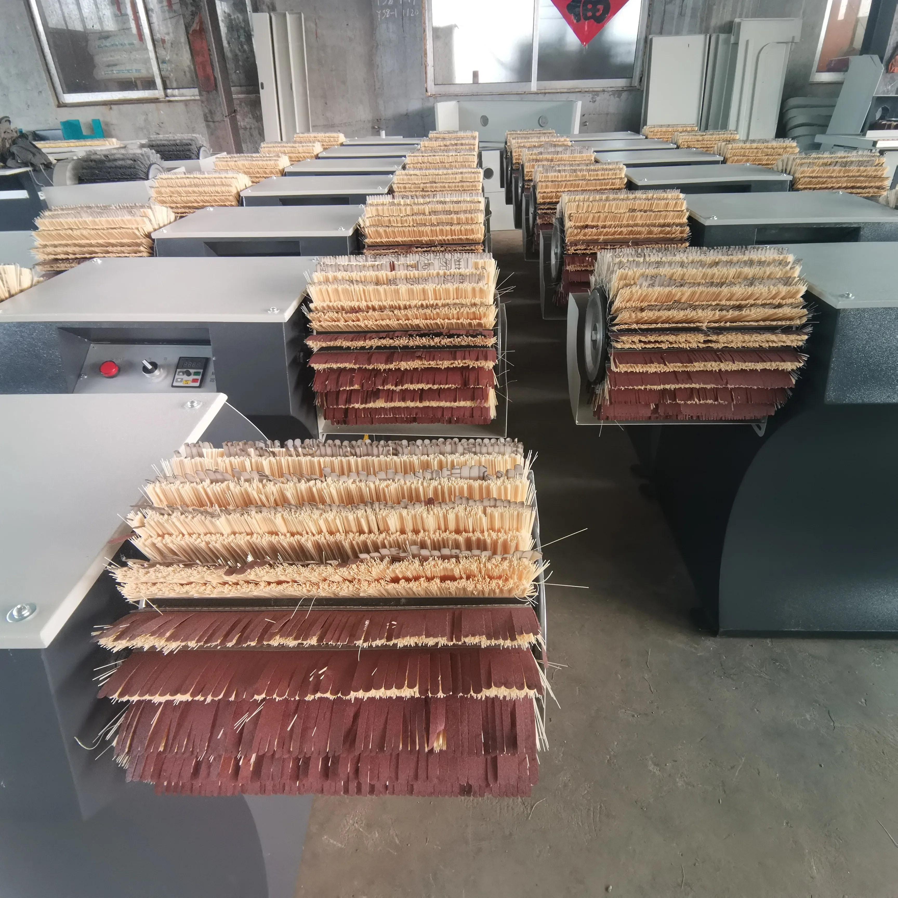 Wood brushing sander machines polishing machine MDF drum brush sander 2 roller sanding machine for floor