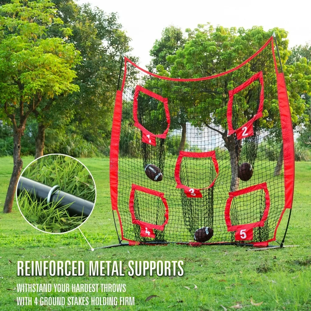 サッカートレーニングネット、サッカースローイングリバウンド練習ネット子供と大人のためのポータブルスポーツ用品シュートとパス