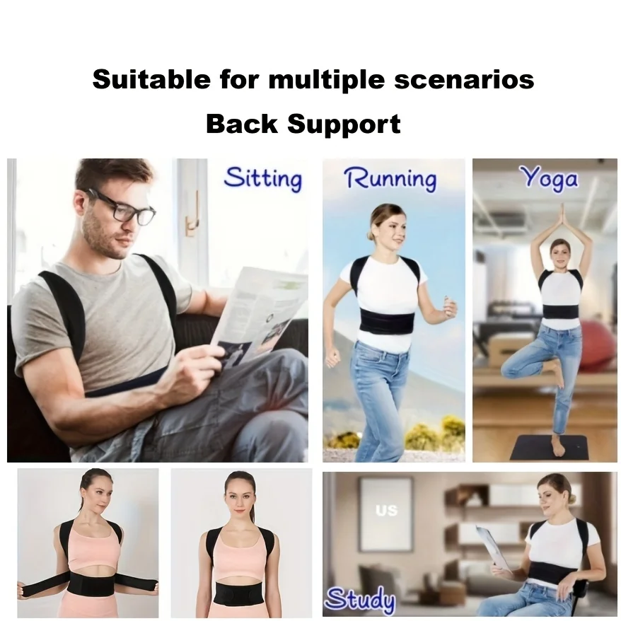 Adjustable Back Brace for Men & Women - Upper & Lower Support, Lumbar & Spine Alignment, Posture Corrector,Back Support Brace view 6