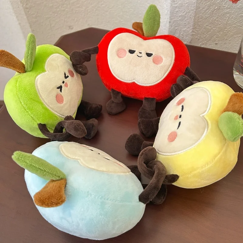 Kawaii Apple Plush ของเล่นหมอนตุ๊กตา Apple Plush จี้ผลไม้ Plush Key CHAIN เด็กวันเกิดคริสต์มาสของขวัญตกแต่งกระเป๋า 13 ซม
