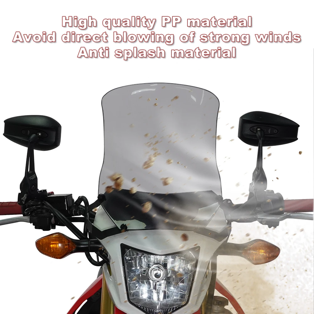 กระจกบังลมรถจักรยานยนต์ สำหรับ Honda CRF250L 2013-2020 CRF250 L CRF300L 2021-2024 CRF 300L ตัวป้องกันกระจกหน้ารถ