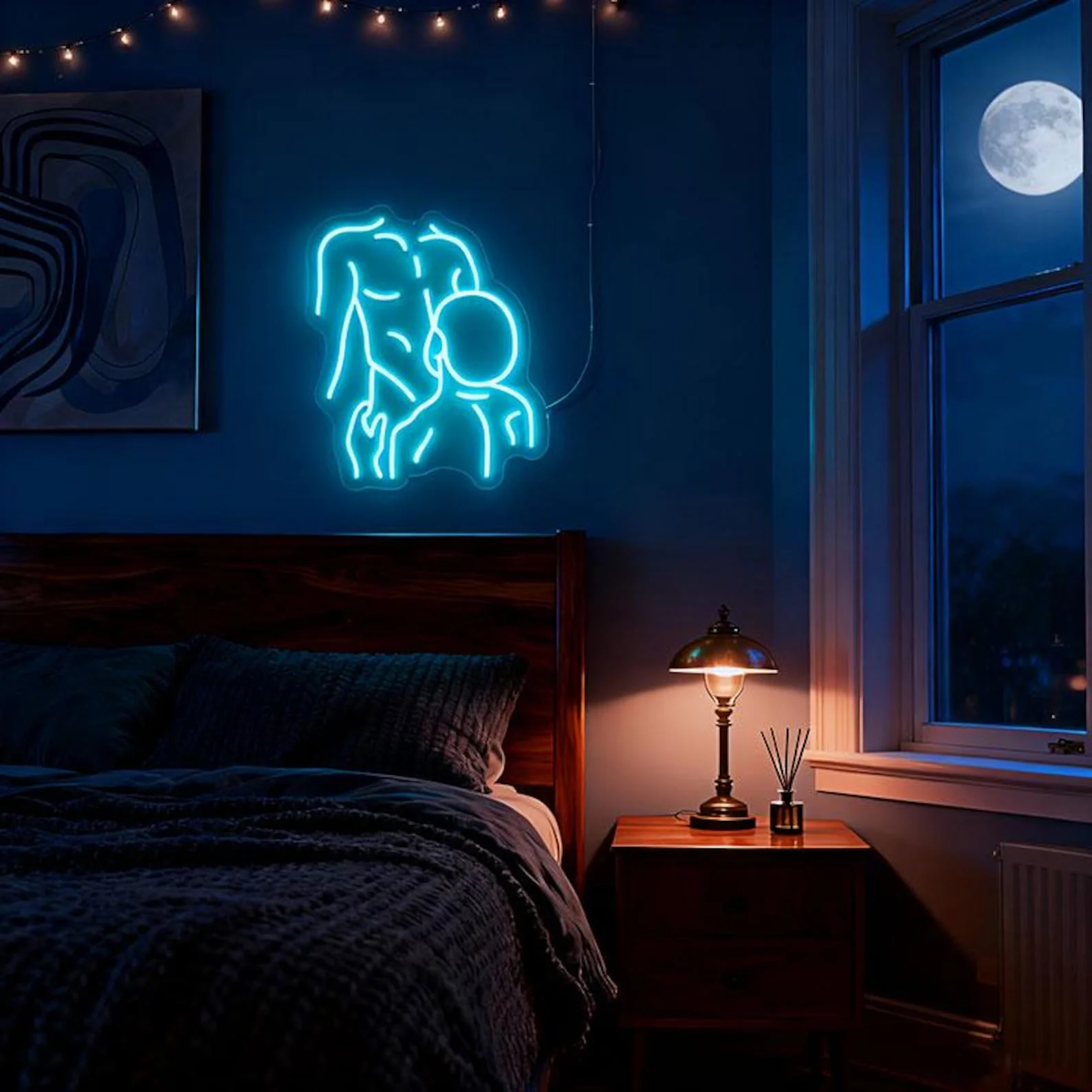 Gay Couple LED Neon Sign, LGBT Couple Wall Neon Lights, Pride Neon Decor, Gay Love Art, LGBTQ Gift