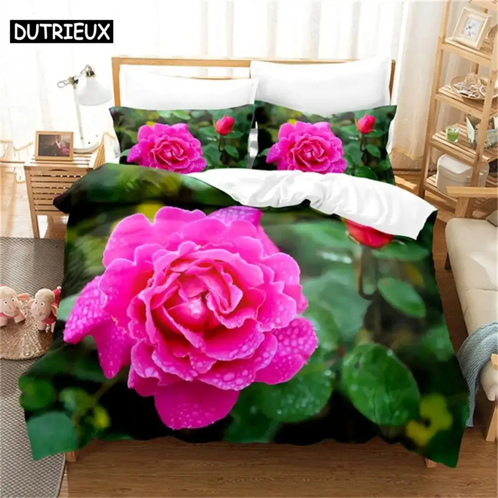 

Purple Peony Queen Bedding Set Duvet Cover Set Bedding Comforter Bedding Sets Bed Linen King Size Duvet Cover