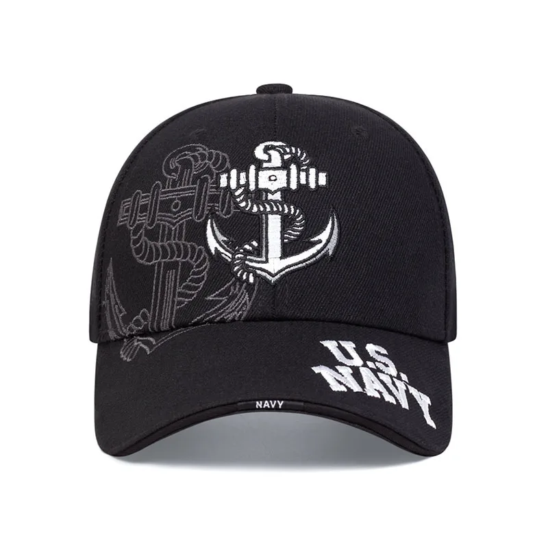 Baseball Cap Outdoor Sports Travel Male Personality Fashion Street Korean Version Double Anchor Embroidery Cap